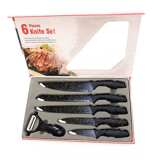 Knife Set 3 Different Size Knives 1 Cleaver and 1 Leather Hand Scissors Set