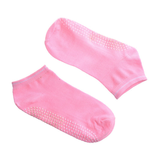 2 Pairs Women’s Yoga Socks with Non-Slip Massage Grip – Pink