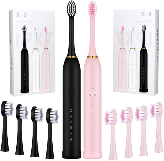 Rechargeable Whitening Toothbrush for Adults, IPX7 Waterproof
